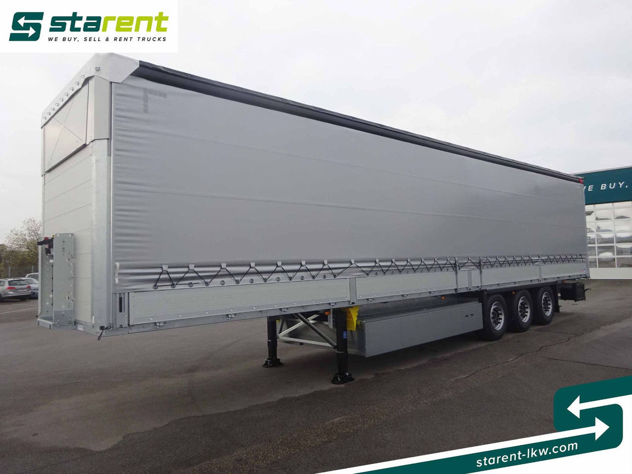 Schmitz Cargobull Tautliner, Bordwand 60cm, Hubdach, Liftachse - Semi-reboque de lona: foto 1 Schmitz Cargobull Tautliner, Bordwand 60cm, Hubdach, Liftachse - Semi-reboque de lona: foto 1