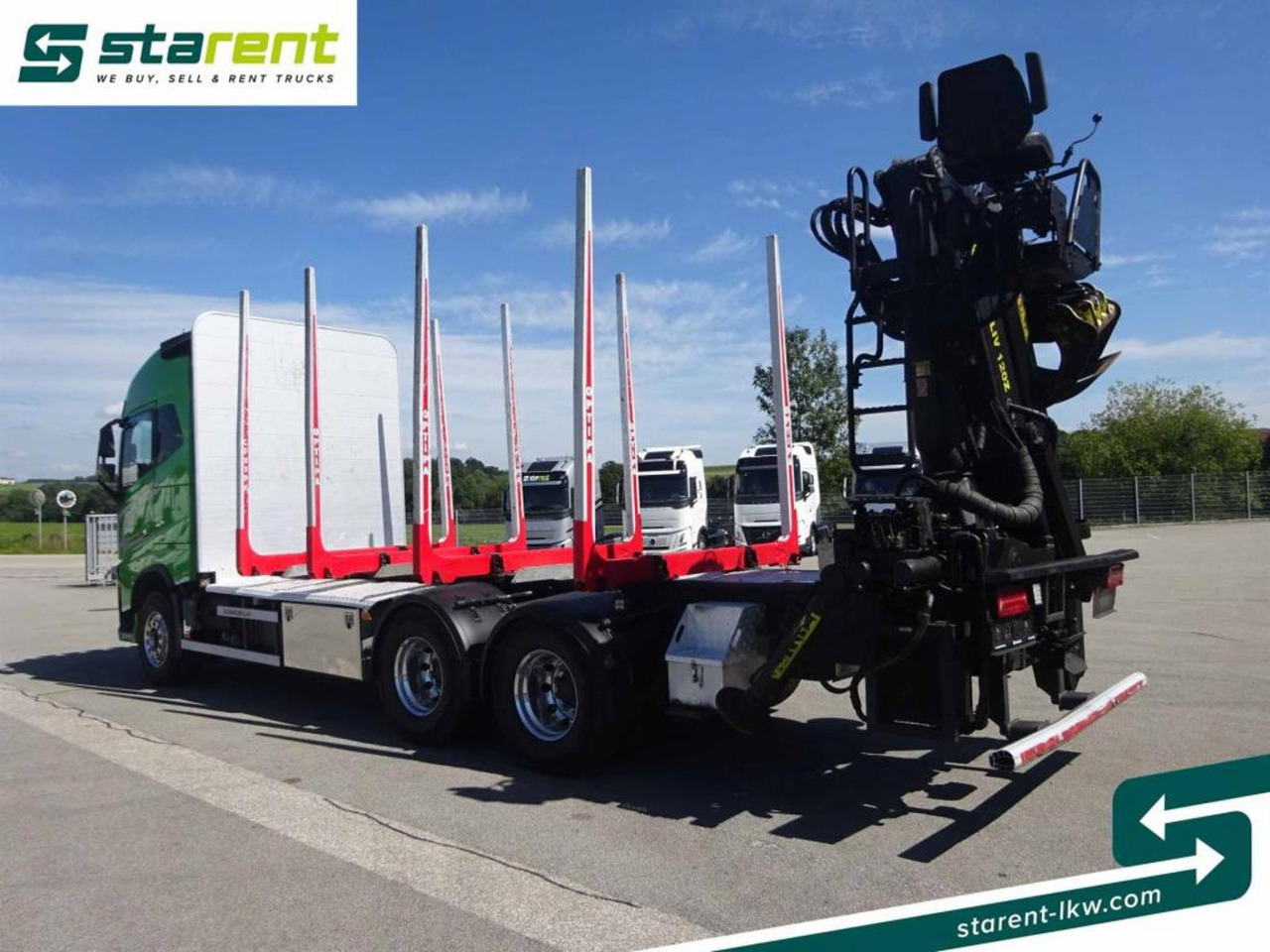 Camião de transporte de madeira Volvo FH16 750 6x4 Holzaufbau mit Kran (Tajfun LIV120Z): foto 7
