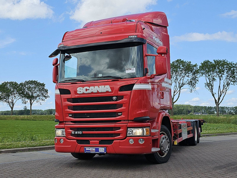 Scania G410 6X2*4 RETARDER - Camião transportador de contêineres/ Caixa móvel: foto 1 Scania G410 6X2*4 RETARDER - Camião transportador de contêineres/ Caixa móvel: foto 1