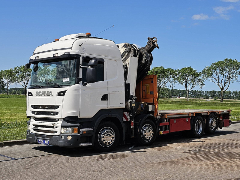 Scania R490 HMF 6020 - Camião de caixa aberta/ Plataforma, Camião grua: foto 2 Scania R490 HMF 6020 - Camião de caixa aberta/ Plataforma, Camião grua: foto 2