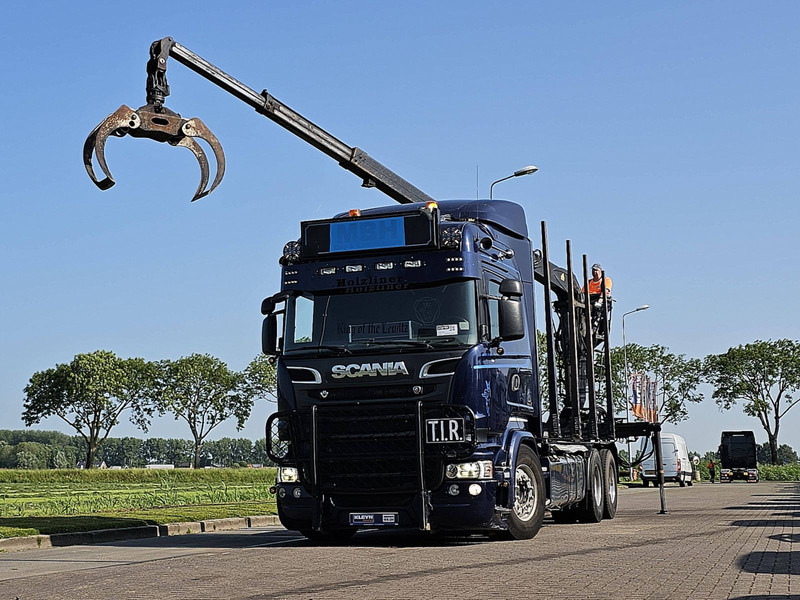 Scania R730 PALFING M120 WOOD - Camião de transporte de madeira, Camião grua: foto 1 Scania R730 PALFING M120 WOOD - Camião de transporte de madeira, Camião grua: foto 1
