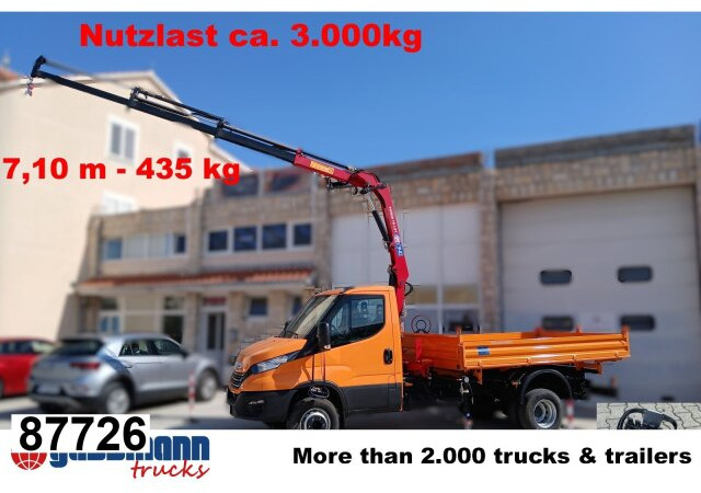 Iveco Daily 70C18H 4x2 mit Kran HMF 340-K3, Funk - Camião basculante, Camião grua: foto 1 Iveco Daily 70C18H 4x2 mit Kran HMF 340-K3, Funk - Camião basculante, Camião grua: foto 1