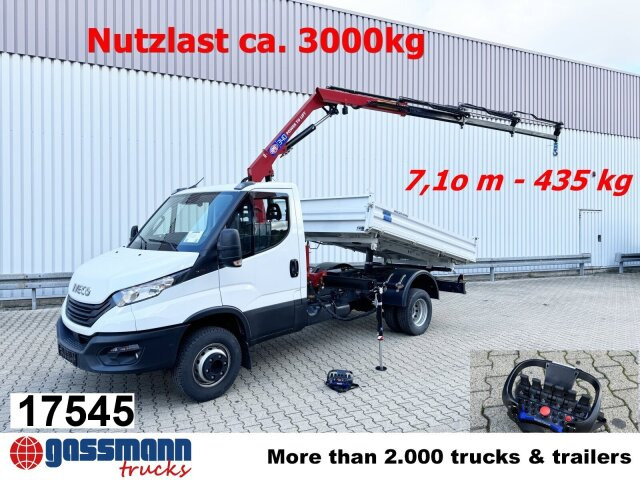 Iveco Daily 70C18H 4x2 mit Kran HMF 340-K3, Funk - Camião basculante, Camião grua: foto 1 Iveco Daily 70C18H 4x2 mit Kran HMF 340-K3, Funk - Camião basculante, Camião grua: foto 1