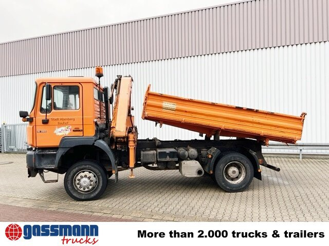 MAN 19.293 4x4 BL mit Kran Meiller MK77RS2 - Camião basculante, Camião grua: foto 2 MAN 19.293 4x4 BL mit Kran Meiller MK77RS2 - Camião basculante, Camião grua: foto 2