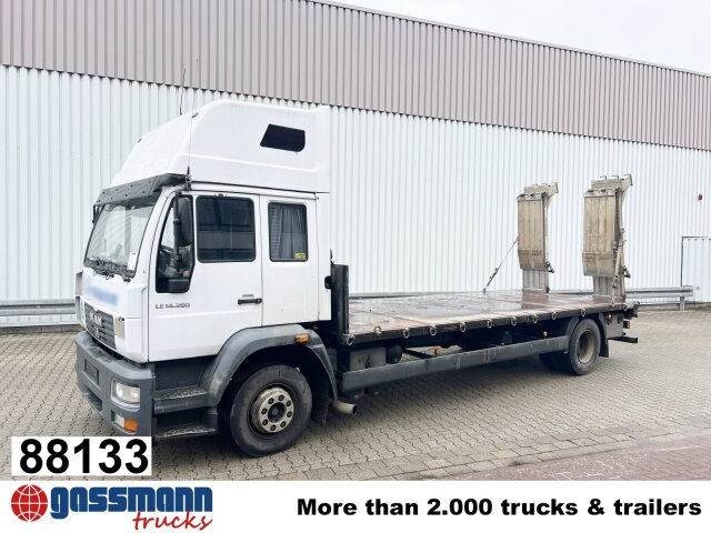 MAN LE 14.280 4x2 L, Maschinentransporter, 2x AHK - Camião de caixa aberta/ Plataforma: foto 1 MAN LE 14.280 4x2 L, Maschinentransporter, 2x AHK - Camião de caixa aberta/ Plataforma: foto 1