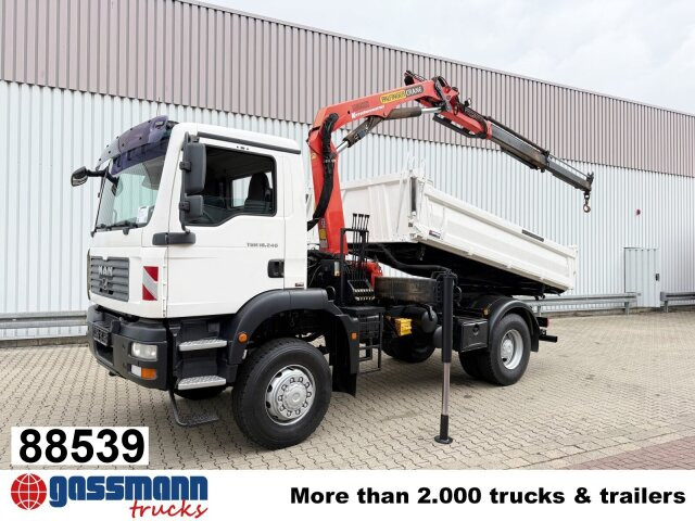 MAN TGM 18.240 4x4 BB mit Kran Palfinger PK9501 - Camião basculante, Camião grua: foto 1 MAN TGM 18.240 4x4 BB mit Kran Palfinger PK9501 - Camião basculante, Camião grua: foto 1