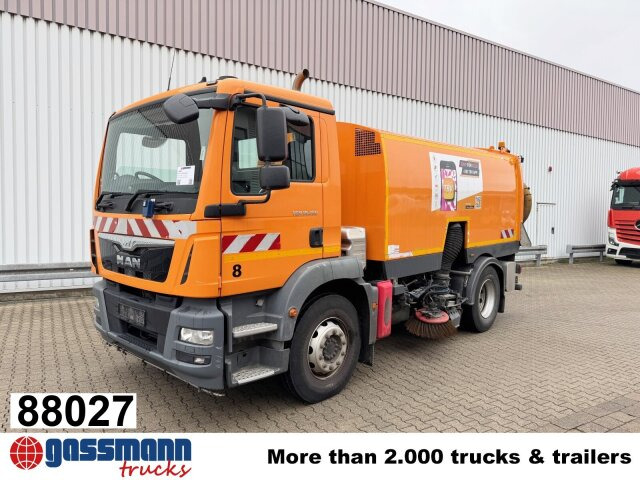 MAN TGM 18.250 4X2 BB, Kehrmaschine Brock SL200/2 - Varredora urbana: foto 1 MAN TGM 18.250 4X2 BB, Kehrmaschine Brock SL200/2 - Varredora urbana: foto 1