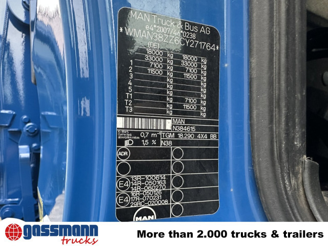 MAN TGM 18.290 4X4 BB, EEV, Heckkran Atlas AK - Camião basculante, Camião grua: foto 5 MAN TGM 18.290 4X4 BB, EEV, Heckkran Atlas AK - Camião basculante, Camião grua: foto 5