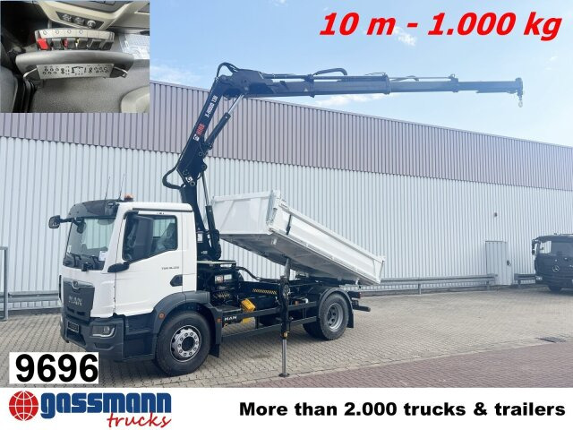 MAN TGM 18.320 4x2 BB CH mit Kran Hiab X-Hiduo - Camião basculante, Camião grua: foto 1 MAN TGM 18.320 4x2 BB CH mit Kran Hiab X-Hiduo - Camião basculante, Camião grua: foto 1