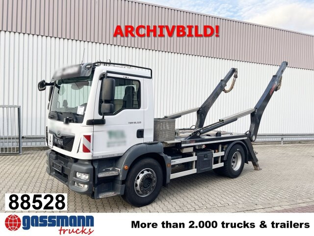 MAN TGM 18.320 4x2 BL, Hiab Tele-Absetzanlage, Funk - Camião multibenne: foto 1 MAN TGM 18.320 4x2 BL, Hiab Tele-Absetzanlage, Funk - Camião multibenne: foto 1