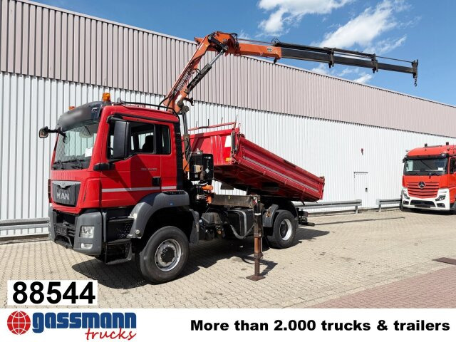 MAN TGS 18.400 4x4 BB, Navi, Kran Atlas 120.2E-A3L, - Camião basculante, Camião grua: foto 1 MAN TGS 18.400 4x4 BB, Navi, Kran Atlas 120.2E-A3L, - Camião basculante, Camião grua: foto 1