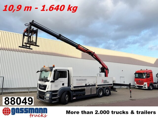 MAN TGS 26.420 6x2-4 LL, Navi, Lenk-/Liftachse, - Camião de caixa aberta/ Plataforma, Camião grua: foto 1 MAN TGS 26.420 6x2-4 LL, Navi, Lenk-/Liftachse, - Camião de caixa aberta/ Plataforma, Camião grua: foto 1