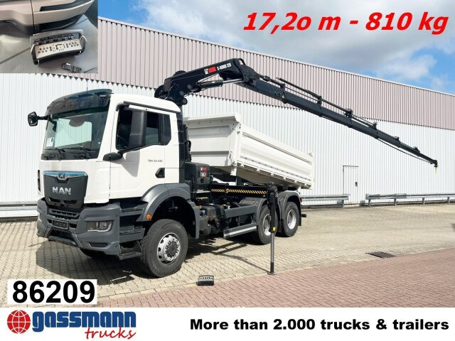 MAN TGS 33.430 6x6 BB CH mit Kran Hiab X-HiDuo 228 - Camião polibenne, Camião grua: foto 1 MAN TGS 33.430 6x6 BB CH mit Kran Hiab X-HiDuo 228 - Camião polibenne, Camião grua: foto 1
