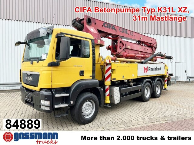 MAN TGS 33.440 6X4 BB, Betonpumpe CIFA K31L XZ, 31m - Autobomba de betão: foto 1 MAN TGS 33.440 6X4 BB, Betonpumpe CIFA K31L XZ, 31m - Autobomba de betão: foto 1