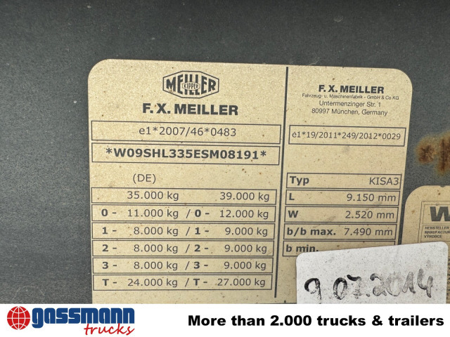 Meiller MHPS 12/27, Stahlmulde ca. 26m³, Liftachse - Semi-reboque basculante: foto 2 Meiller MHPS 12/27, Stahlmulde ca. 26m³, Liftachse - Semi-reboque basculante: foto 2