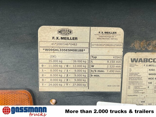 Meiller MHPS 12/27, Stahlmulde ca. 26m³, Liftachse - Semi-reboque basculante: foto 2 Meiller MHPS 12/27, Stahlmulde ca. 26m³, Liftachse - Semi-reboque basculante: foto 2