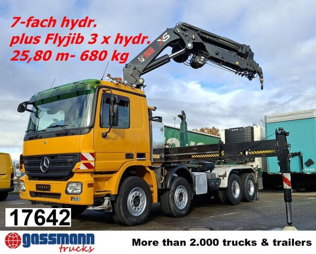 Mercedes-Benz Actros 4146 K 8x4/4, Retarder, Kran Hiab XS 477 - Camião polibenne, Camião grua: foto 1 Mercedes-Benz Actros 4146 K 8x4/4, Retarder, Kran Hiab XS 477 - Camião polibenne, Camião grua: foto 1