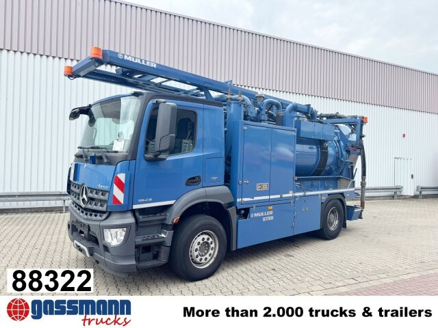 Mercedes-Benz Arocs 1843 L 4x2, Müller Canalmaster ca. 8m³, - Varredora urbana: foto 1 Mercedes-Benz Arocs 1843 L 4x2, Müller Canalmaster ca. 8m³, - Varredora urbana: foto 1