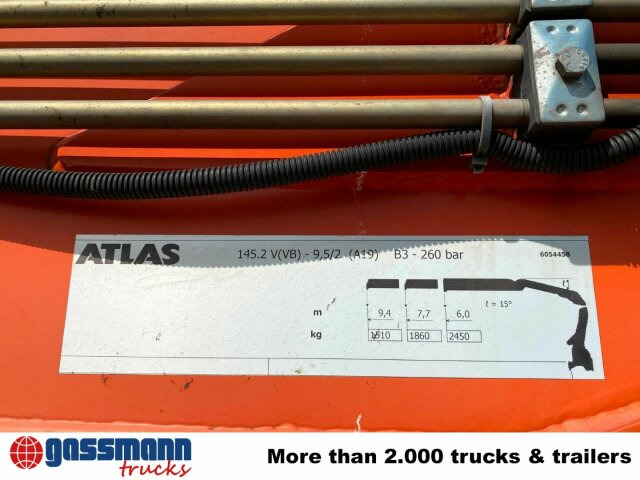 Mercedes-Benz Arocs 2545 L/6x2/4, Atlas Kran, 145.2-A19 VB, - Camião de caixa aberta/ Plataforma, Camião grua: foto 3 Mercedes-Benz Arocs 2545 L/6x2/4, Atlas Kran, 145.2-A19 VB, - Camião de caixa aberta/ Plataforma, Camião grua: foto 3