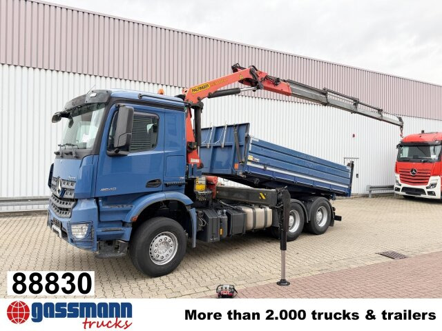 Mercedes-Benz Arocs 2640 LK 6x4, Alu-Bordwände, Kran - Camião basculante, Camião grua: foto 1 Mercedes-Benz Arocs 2640 LK 6x4, Alu-Bordwände, Kran - Camião basculante, Camião grua: foto 1