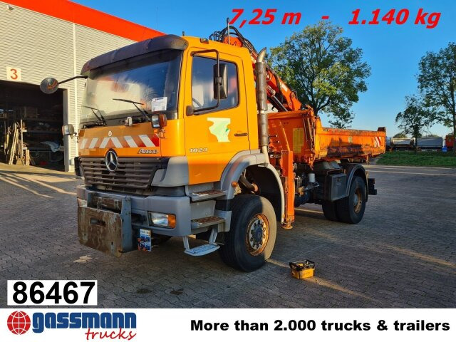 Mercedes-Benz Atego 1823 AK 4x4 mit Kran Atlas 85.2, Funk, - Camião basculante, Camião grua: foto 1 Mercedes-Benz Atego 1823 AK 4x4 mit Kran Atlas 85.2, Funk, - Camião basculante, Camião grua: foto 1