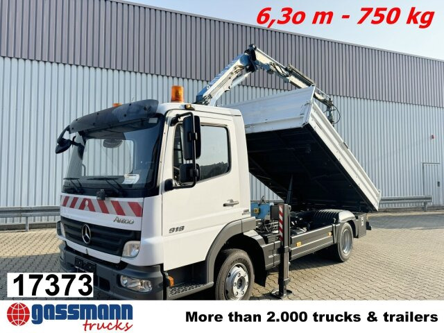 Mercedes-Benz Atego 818 K 4x2 mit Kran Atlas AK 50.1-A2 - Camião basculante, Camião grua: foto 1 Mercedes-Benz Atego 818 K 4x2 mit Kran Atlas AK 50.1-A2 - Camião basculante, Camião grua: foto 1