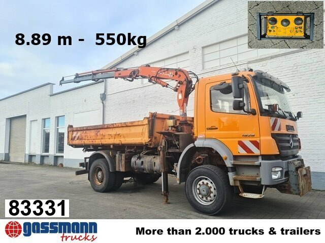 Mercedes-Benz Axor 1828 AK 4x4, Winterdienstausstattung, Kran - Camião basculante, Camião grua: foto 1 Mercedes-Benz Axor 1828 AK 4x4, Winterdienstausstattung, Kran - Camião basculante, Camião grua: foto 1