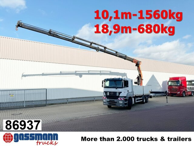 Mercedes-Benz Axor 2536/43 L 6x2 mit Heckkran Palfinger PK - Camião de caixa aberta/ Plataforma, Camião grua: foto 1 Mercedes-Benz Axor 2536/43 L 6x2 mit Heckkran Palfinger PK - Camião de caixa aberta/ Plataforma, Camião grua: foto 1