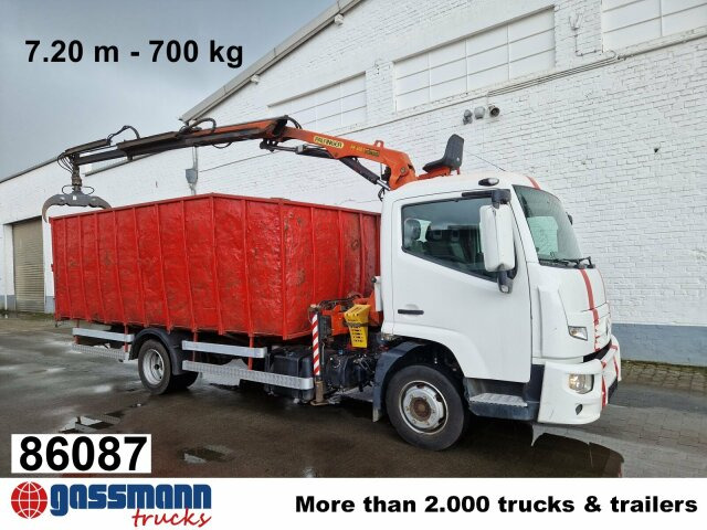 Renault D 180.75 4x2 mit Kran Palfinger PK6001 - Camião de caixa aberta/ Plataforma, Camião grua: foto 1 Renault D 180.75 4x2 mit Kran Palfinger PK6001 - Camião de caixa aberta/ Plataforma, Camião grua: foto 1