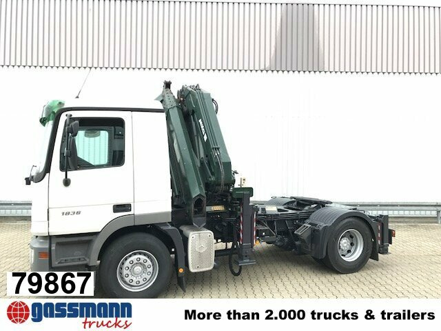 Mercedes-Benz Actros 1836 LS 4x2 mit Kran MKG HLK 330HP - Tractor: foto 1 Mercedes-Benz Actros 1836 LS 4x2 mit Kran MKG HLK 330HP - Tractor: foto 1