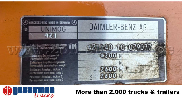 Unimog U52 411 4x4, Schmidt Schneefräse mit - Veículo comercial: foto 2 Unimog U52 411 4x4, Schmidt Schneefräse mit - Veículo comercial: foto 2