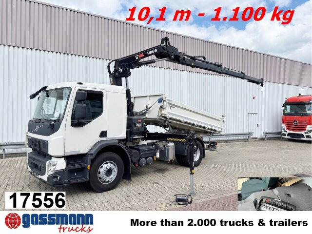 Volvo FE 320 4x2 mit Kran Hiab X-Hiduo 138 ES-3, Funk - Camião basculante, Camião grua: foto 1 Volvo FE 320 4x2 mit Kran Hiab X-Hiduo 138 ES-3, Funk - Camião basculante, Camião grua: foto 1