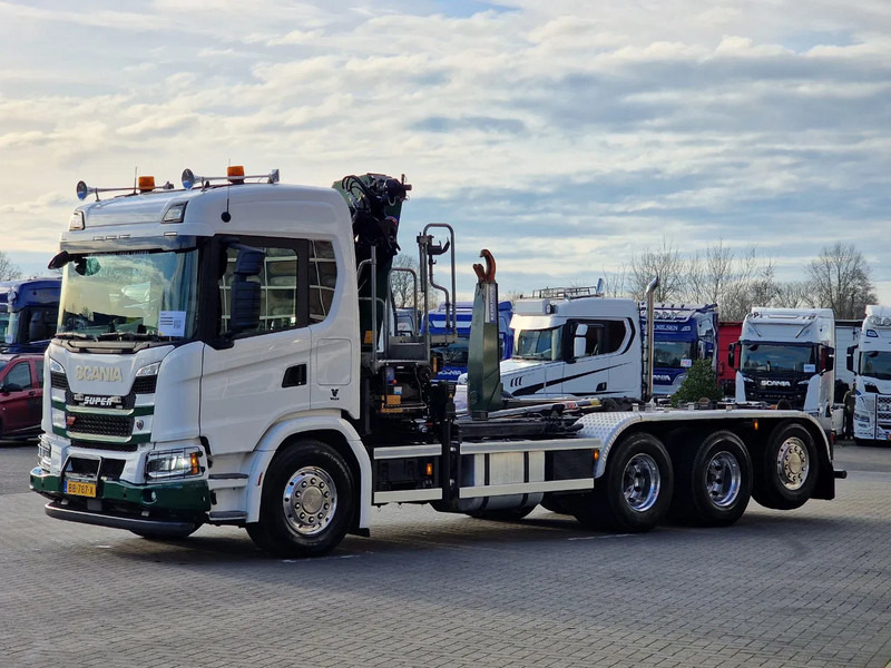 Scania G500 XT 8x4*4 - HMF 2820K Crane - AJK 20T Hooklift - Retarder - Full air - Like new - Camião polibenne, Camião grua: foto 5 Scania G500 XT 8x4*4 - HMF 2820K Crane - AJK 20T Hooklift - Retarder - Full air - Like new - Camião polibenne, Camião grua: foto 5