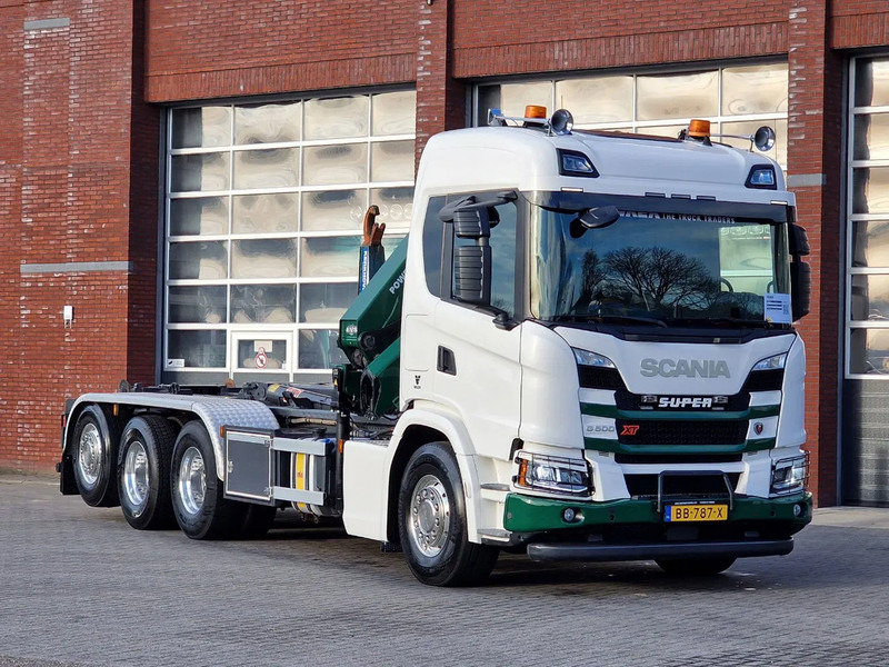 Scania G500 XT 8x4*4 - HMF 2820K Crane - AJK 20T Hooklift - Retarder - Full air - Like new - Camião grua: foto 3 Scania G500 XT 8x4*4 - HMF 2820K Crane - AJK 20T Hooklift - Retarder - Full air - Like new - Camião grua: foto 3