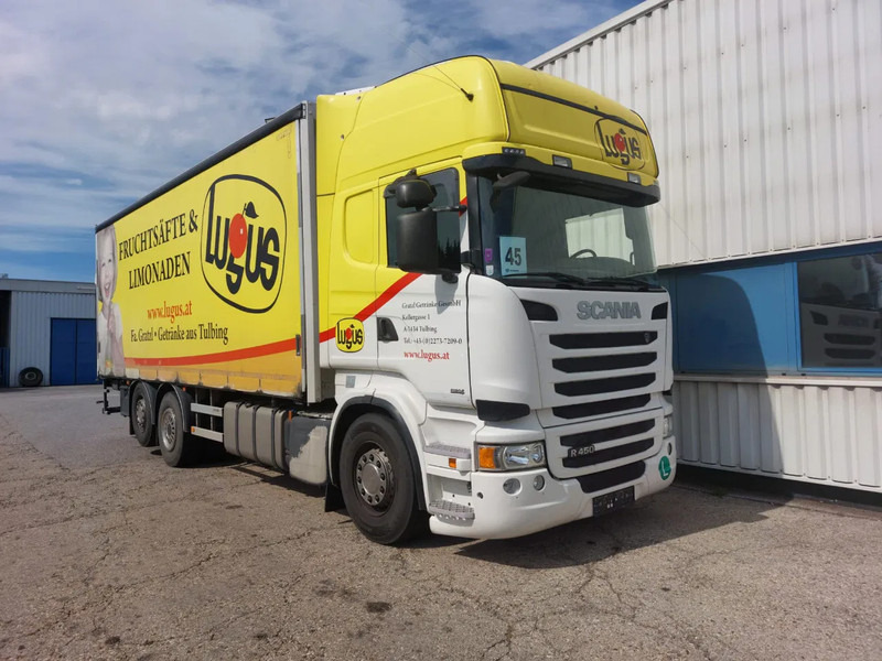 Camião de lona Scania R450 Topline 6x2*4 - Special alu curtains - 2.000 KG loadlift - Retarder - Full air - 4.90 WB: foto 1