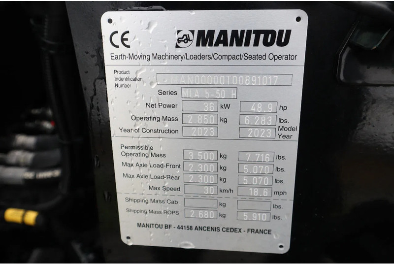 Locação financeira de Manitou MLA 5-50 H | BUCKET | QUICK COUPLER | NEW UNUSED Manitou MLA 5-50 H | BUCKET | QUICK COUPLER | NEW UNUSED: foto 18