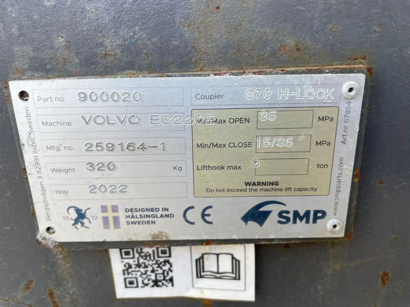 Tesoura de demolição para Máquina de construção SMP S70 | QUICK COUPLER | SNELWISSEL | SCHNELLWECHSLER: foto 14