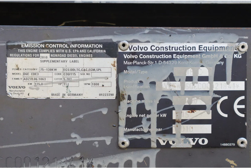 Manipulador de material Volvo EW160C | EW 160 C | LIFT CAB | DOZERBLADE | QUICK COUPLER: foto 20 Manipulador de material Volvo EW160C | EW 160 C | LIFT CAB | DOZERBLADE | QUICK COUPLER: foto 20