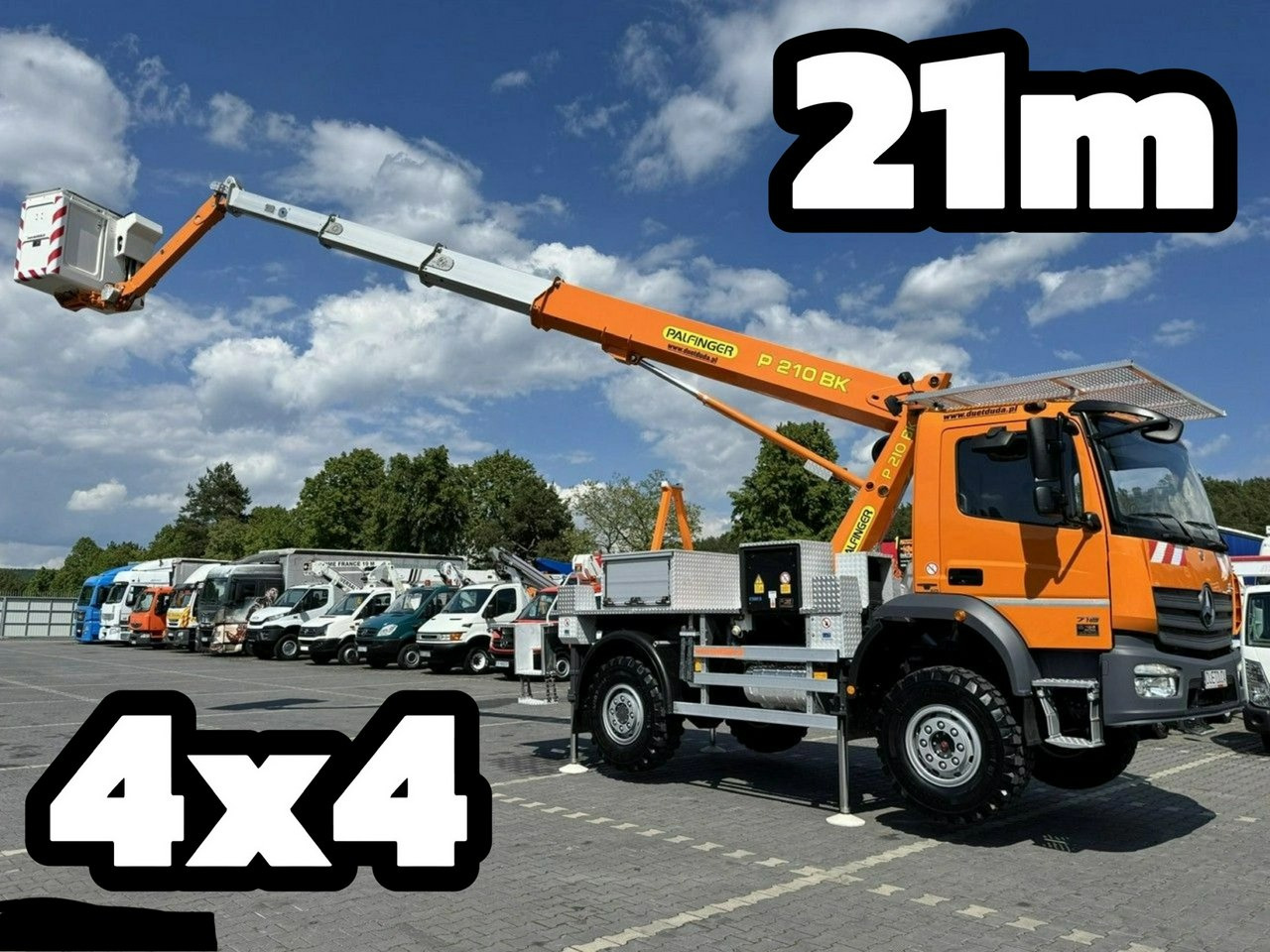 Mercedes Atego 718 E6 4x4 Zwyżka PALFINGER P210 BK Podnośnik Koszowy - Caminhão com plataforma aérea: foto 1 Mercedes Atego 718 E6 4x4 Zwyżka PALFINGER P210 BK Podnośnik Koszowy - Caminhão com plataforma aérea: foto 1