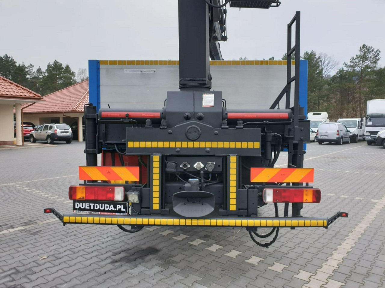 Camião de caixa aberta/ Plataforma, Camião grua Scania R 400 LB 6x2 HDS Budowlanka Widły Oś Skrętna Super Stan: foto 19