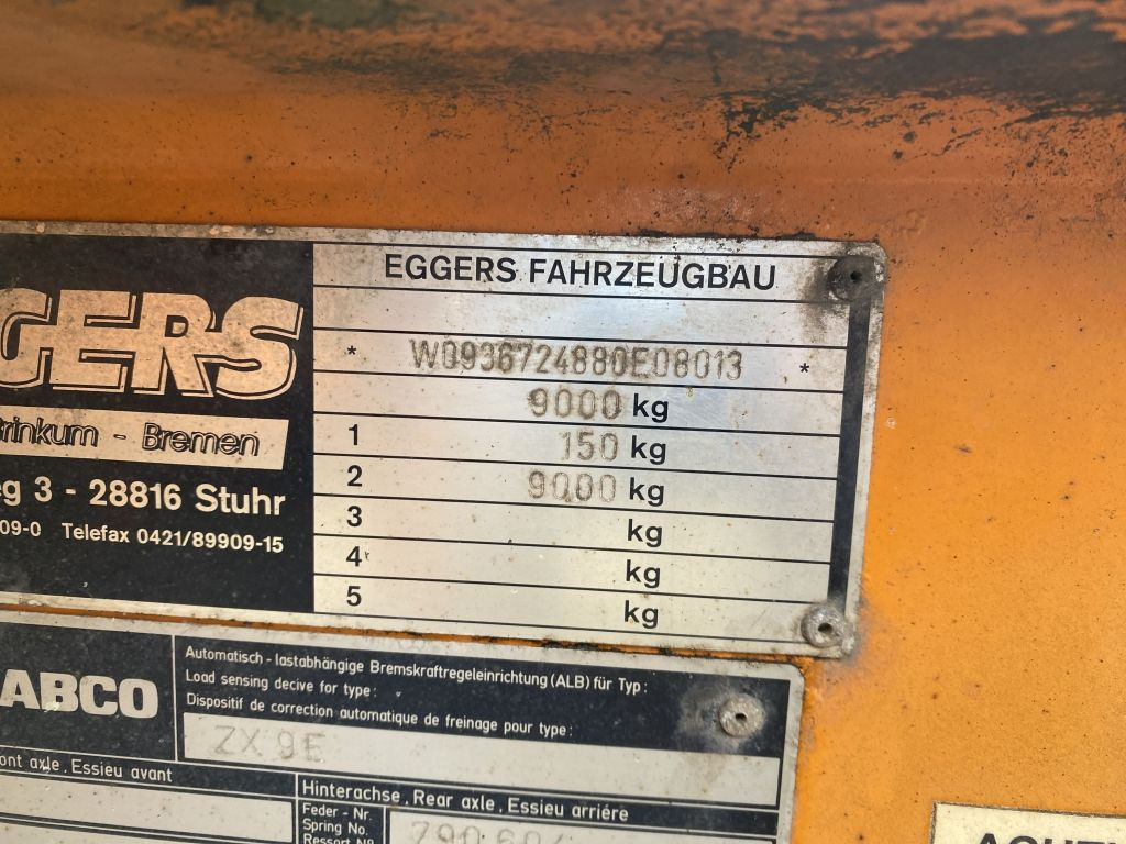 Eggers Ballastplattform| 40mm Zugöse*6x Zurrösen - Reboque plataforma/ Caixa aberta: foto 3 Eggers Ballastplattform| 40mm Zugöse*6x Zurrösen - Reboque plataforma/ Caixa aberta: foto 3