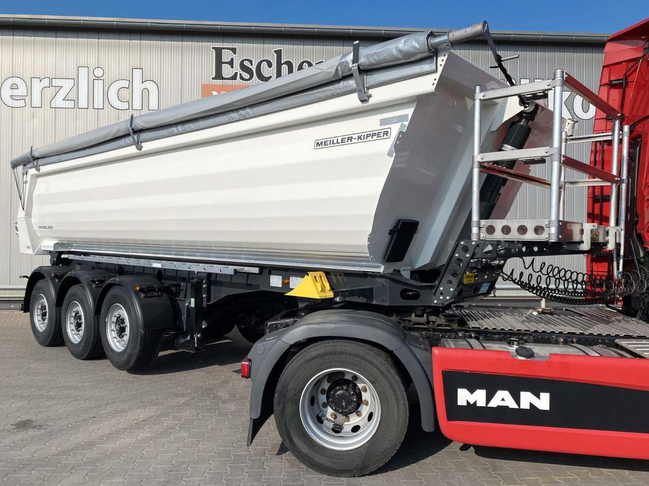 Meiller MHPS 44.3 NEW | Grandload*WEIß RAL9010*Plane*BPW - Semi-reboque basculante: foto 1 Meiller MHPS 44.3 NEW | Grandload*WEIß RAL9010*Plane*BPW - Semi-reboque basculante: foto 1