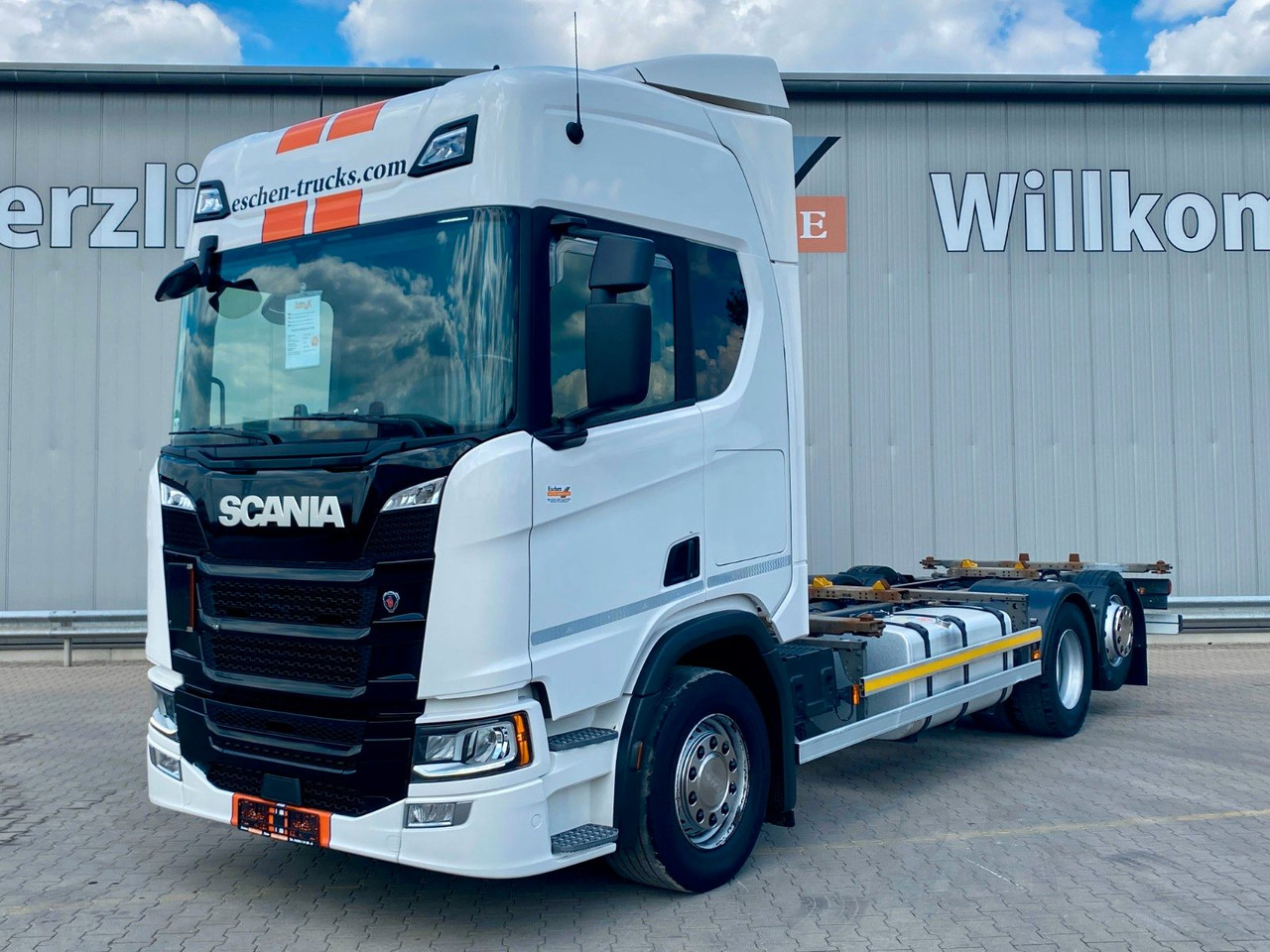 Scania R 450 B 6x2*4 BDF | Retarder*AHK*Lift*SDG Rahmen - Camião transportador de contêineres/ Caixa móvel: foto 1 Scania R 450 B 6x2*4 BDF | Retarder*AHK*Lift*SDG Rahmen - Camião transportador de contêineres/ Caixa móvel: foto 1