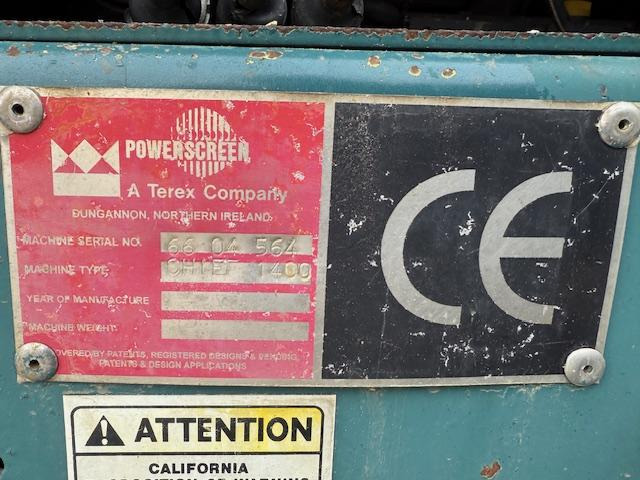 Terex Powerscreen Chieftain 1400 - Peneira vibratória: foto 5 Terex Powerscreen Chieftain 1400 - Peneira vibratória: foto 5