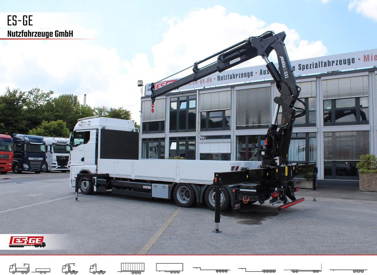 MAN TGX 26.480 6x2-4 LL CH mit MKG HLK531 a5 - Camião de caixa aberta/ Plataforma, Camião grua: foto 2 MAN TGX 26.480 6x2-4 LL CH mit MKG HLK531 a5 - Camião de caixa aberta/ Plataforma, Camião grua: foto 2