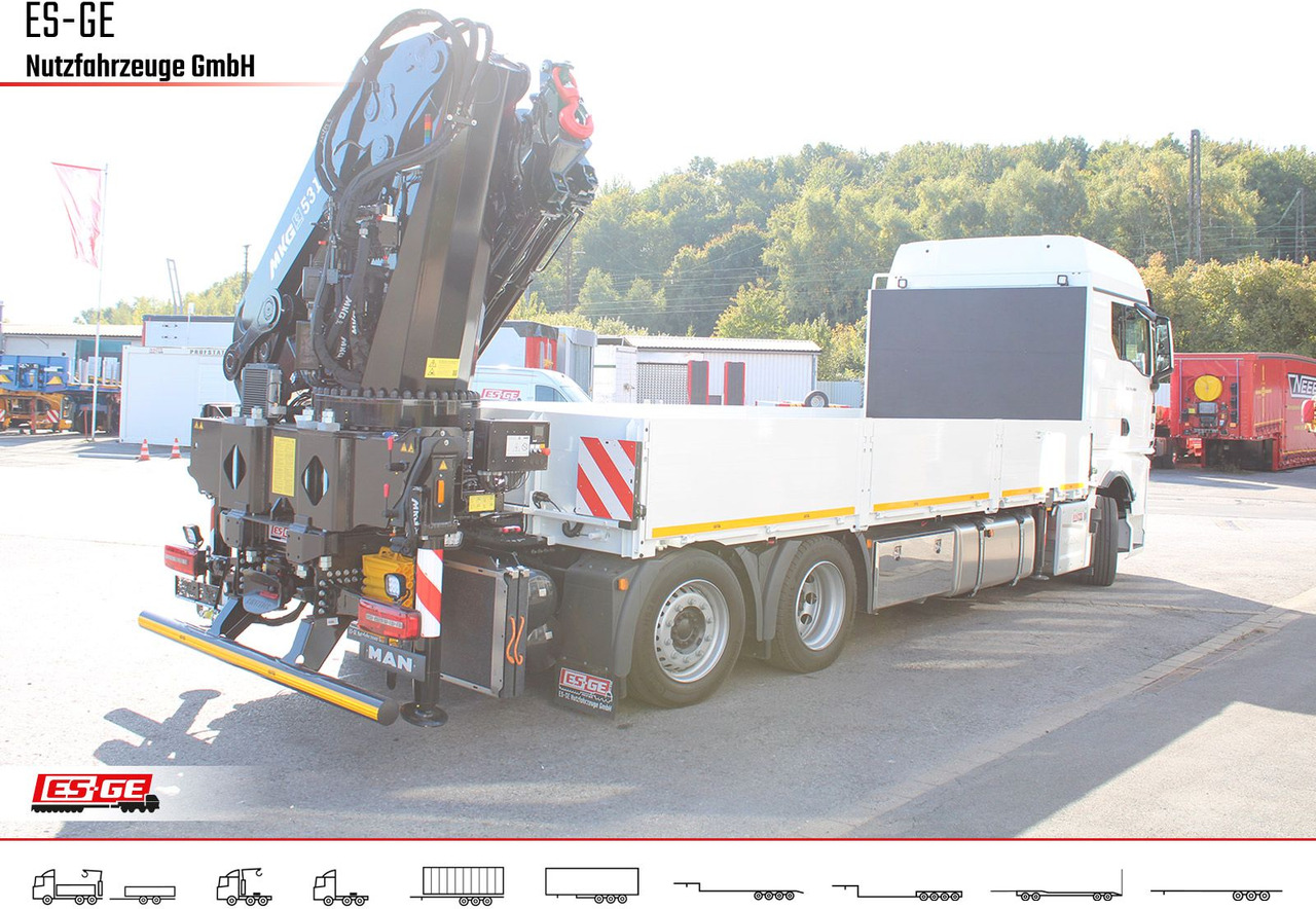MAN TGX 26.480 6x2-4 LL, MKG-Ladekran HLK531 a5 - Camião de caixa aberta/ Plataforma, Camião grua: foto 4 MAN TGX 26.480 6x2-4 LL, MKG-Ladekran HLK531 a5 - Camião de caixa aberta/ Plataforma, Camião grua: foto 4