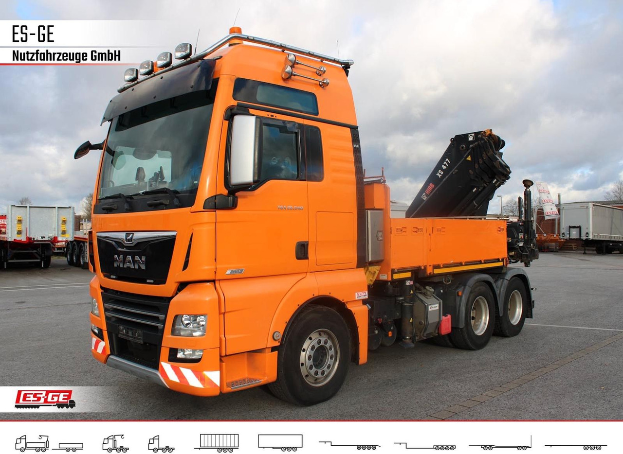 MAN TGX 26.540 + HIABV-Ladekran 477E-4 HIPRO MAN TGX 26.540 + HIABV-Ladekran 477E-4 HIPRO - Camião de caixa aberta/ Plataforma, Camião grua: foto 2 MAN TGX 26.540 + HIABV-Ladekran 477E-4 HIPRO MAN TGX 26.540 + HIABV-Ladekran 477E-4 HIPRO - Camião de caixa aberta/ Plataforma, Camião grua: foto 2