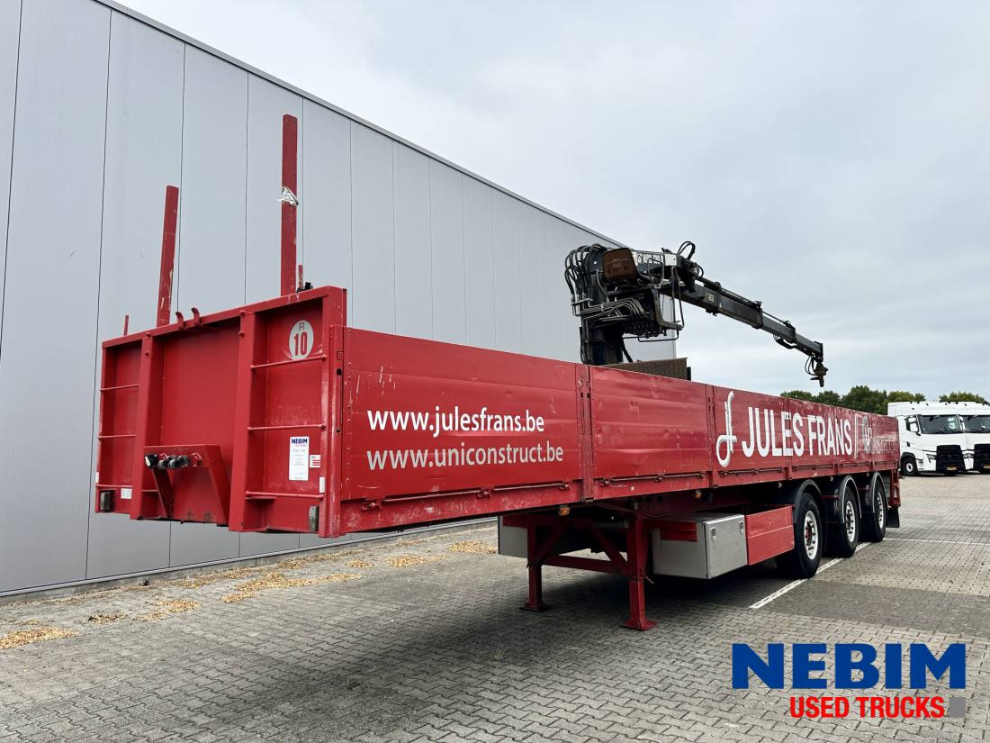 KWB P-393-STI-H - Hiab R 130-F3 - Stone Trailer - Semi-reboque plataforma/ Caixa aberta: foto 1 KWB P-393-STI-H - Hiab R 130-F3 - Stone Trailer - Semi-reboque plataforma/ Caixa aberta: foto 1