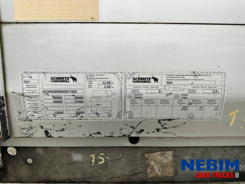 Schmitz Cargobull SCS24/L-13.62 EB - Pritsche Plane / Sliding roof - Semi-reboque de lona: foto 4 Schmitz Cargobull SCS24/L-13.62 EB - Pritsche Plane / Sliding roof - Semi-reboque de lona: foto 4