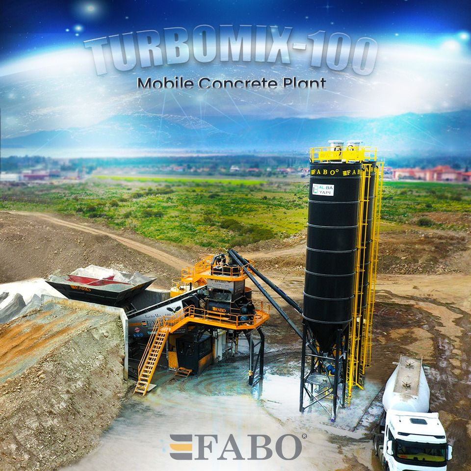 Central de betão novo FABO mobile concrete batching plant: foto 1